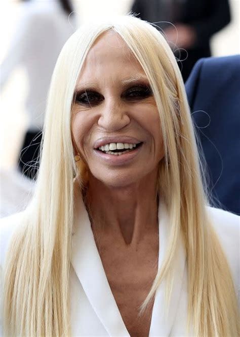 versace donatella vaso|donatella versace face what happened.